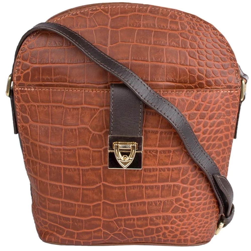 Hidesign Women's Tan Goldie 01 Crossbody Bag Leather Luxury Size OS NWT